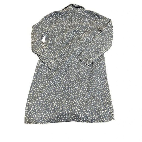 NWT Old Navy Denim Girls Kids Floral Dress Button Up Size XL 14-16 Long Sleeve - Picture 4 of 4